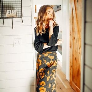 ISO Piper & Scoot Jenny Charcoal Midi Skirt